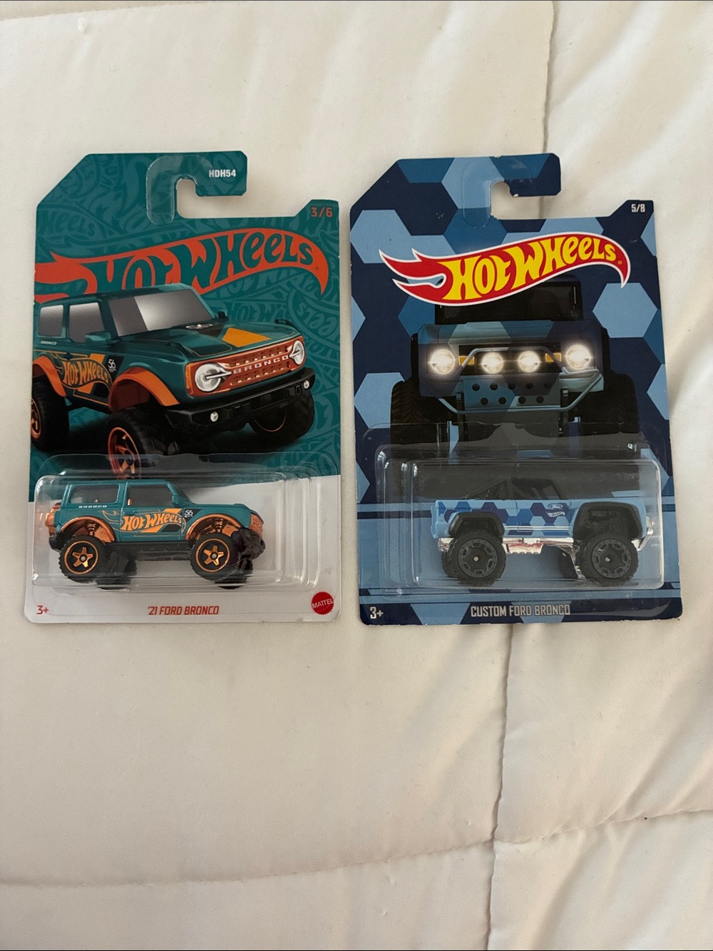 Teal & Blue Ford Bronco’s